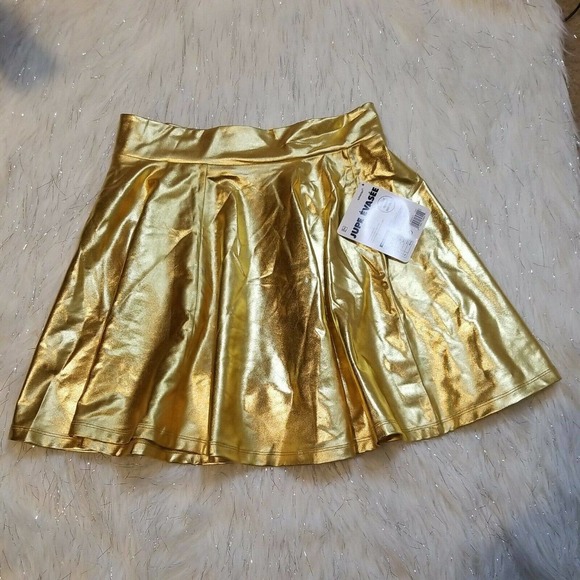 Flare Skirt Gold New Years Holidays bright - Picture 1 of 7